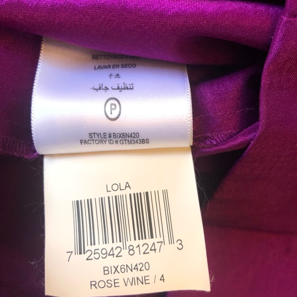 Max & Cleo rose wine dress size 4 - Picture 6 of 7